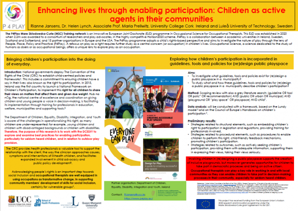 Conference poster: Enhancing lives through enabling participation: Children as active agents in their communities