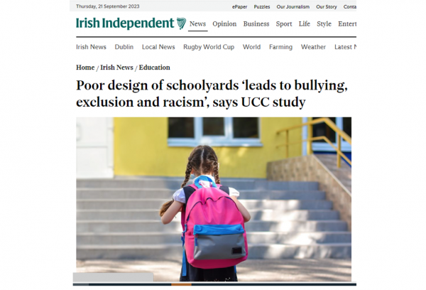 Michelle’s research on Irish playgrounds is hitting the headlines